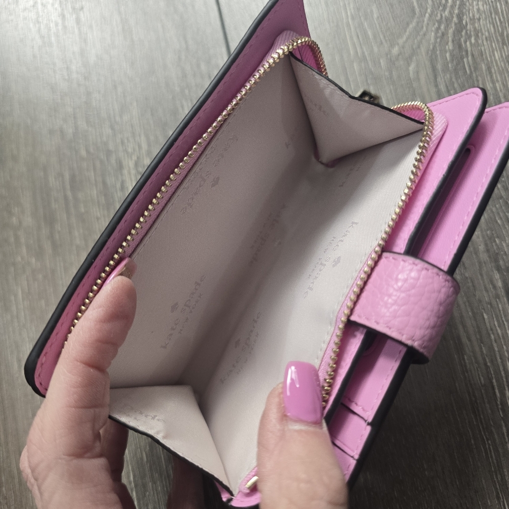 Kate Spade Lena Medium Bifold Pebbled Leather Wallet - Picture 5 of 8